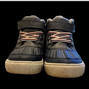 Cat & Jack Toddler Boy Navy and Grey Boots